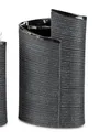 Produktbild: Deko Vase ANTHRAZIT WRAP H. 29cm B. 18cm silber grau Keramik Formano