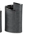 Produktbild: Deko Vase ANTHRAZIT WRAP H. 29cm B. 18cm silber grau Keramik Formano