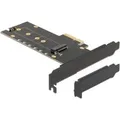 Produktbild: PCI Express x4 Karte zu 1 x intern NVMe M.2 Key M, Schnittstellenkarte mit Kühlkörper und RGB LEDs