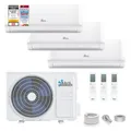Produktbild: Kältebringer Multisplit Klimaanlage 3 Innengeräte - 27000 BTU - 7,9 kW - Inverter Klimagerät mit Heizfunktion, WiFi und App - sehr leise & energiesparend - Kühlen, Heizen, Lüften, Entfeuchten