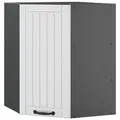 Produktbild: Vicco Eckhängeschrank, Weiß, Anthrazit, Holzwerkstoff, 3 Fächer, Formgebogen, 57x72x34.1 cm, Küchen, Küchenmöbel, Küchenschränke, Küchenoberschränke