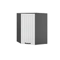 Produktbild: Vicco Eckhängeschrank Fame-Line, Küchen-Eckschrank, Weiß Landhaus/Anthrazit, 57 cm