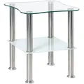 Produktbild: HAKU Möbel Beistelltisch quadratisch Glas transparent 40,0 x 40,0 x 47,0 cm, 1 St.