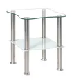 Produktbild: Haku Beistelltisch Wohnzimmertisch Couchtisch Edelstahl-weiß Sicherheitsglas