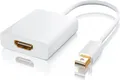 Produktbild: CSL Mini DisplayPort zu HDMI Typ A Audio- & Video-Adapter, Full HD MiniDP Adapter / Konverterkabel