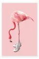 Produktbild: Posterlounge Wandbild Sneaker-Flamingo, Jonas Loose, erhältlich als Poster, Leinwandbild, Wandsticker oder Acrylglasbild