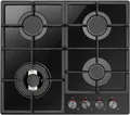 Produktbild: Amica KMG 734 060 S Autarkes Gaskochfeld, 59 cm breit, mit Glaskeramik, rahmenlo