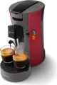 Produktbild: Philips Senseo® Select Kaffee Pad Maschine, 3 Kaffeespezialitäten, Kaffeestärkewahl Plus, Crema Plus, Rot (CSA230/90)
