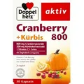 Produktbild: Doppelherz Cranberry 800 + Pumpkin + Vitamin C + Selenium - Vitamin C as a Contribution to the Protection of Cells against Oxidative Stress - 30 Ca...
