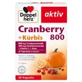 Produktbild: Doppelherz Cranberry 800 + Kürbis + Vitamin C + Selen - Vitamin C als Beitrag zum Schutz der Zellen vor oxidativem Stress - 30 Kapseln