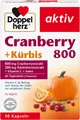 Produktbild: Doppelherz Cranberry Kürbis Kapseln Vitamin C Selen Zellschutz 30 Stück 800 mg