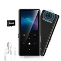 Produktbild: 64GB MP3-Player mit Bluetooth 5.2, AiMoonsa Musik-Player mit eingebautem HD-Lautsprecher, FM-Radio, Sprachrekorder, HiFi-Sound, E-Book-Funktion, Kopfhörer enthalten