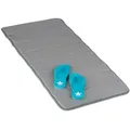 Produktbild: Relaxdays Badematte, Grau, Textil, Kunststoff, 49x114 cm, Badtextilien, Badematten