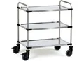 Produktbild: Edelstahlwagen, H950 x L870 x B570 mm, 3 Etagen