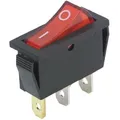 Produktbild: McPower Wippenschalter beleuchtet | 3-polig | EIN/AUS | 250V~ / 15A | Snap-In-Montage | Flachstecker 6,3mm | Einbaumaß 10,6×30,3mm