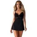 Produktbild: Obsessive Negligé Babydoll Set Mit Spitze - Schwarz schwarz