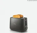Produktbild: Philips HD2581/10 Toaster 8 Stufen grau Auftauen Aufwärmen Brötchenaufsatz 830W
