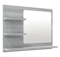Produktbild: vidaXL Spiegel NA Badspiegel mit Ablage Regal Grau Sonoma 60x10,5x45 cm Spanplatte