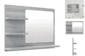 Produktbild: Badspiegel Mit Ablage Regal Grau Sonoma 60x10,5x45 Cm Spanplatte B-Ware