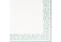 Produktbild: ti-flair Papierserviette, Servietten Papier 33x33cm Ornament Rand geprägt 20 Stück Weiß / Silber