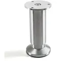 Produktbild: SO-TECH® Möbelfuß ALPHA, belastbar bis 250 kg, höhenverstellbar bis 15 mm, (1-St), Höhe 120 mm, Aluminium gebürstet silberfarben Ø 3.8 cm x 12 cm