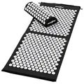 Produktbild: MAXXIVA® Akupressur-Set Matte 130 x 50 cm mit Kissen Yantramatte Fakirmatte stimuliert die Durchblutung löst Verspannungen Farbe wählbar (Schwarz)