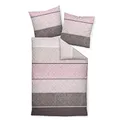 Produktbild: Janine 65016 Feinbiber Bettwäsche Davos 135x200 cm + 80x80 cm Beere-Mauve