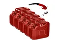 Produktbild: BW Benzinkanister Metall Kraftstoffkanister 5x 10 L mit Ausgießer - Rot - RAL 3000 (mit Ausgießer, Made in Europe), TÜV-geprüft und UN-Zulassung
