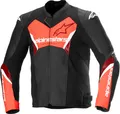 Produktbild: Alpinestars Faster V3 Airflow, Lederjacke - Schwarz/Neon-Rot - 58 3103625-1030-58