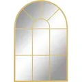 Produktbild: Homcom - Wandspiegel 91 X 60 Cm Fenster Spiegel Mit Metallrahmen Dekorativer Hängespiegel Flurspiegel Für Schlafzimmer Wohnzimmmer Gold