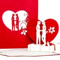 Produktbild: Pop Up Karte Gay Boys in Love - Schwule Liebe – 3D Hochzeitskarte, Valentinskarte & Einladungskarte zur schwulen Hochzeit - Geschenk & Geschenkidee zum Valentinstag