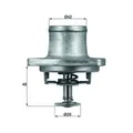 Produktbild: Thermostat Kühlmittel MAHLE TI 48 80D für Mercedes-Benz E