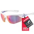 Produktbild: ALPINA NYLOS HR - Verspiegelte und Bruchsichere Sport- & Fahrradbrille Mit 100% UV-Schutz Für Erwachsene, white-purple gloss, One Size