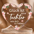 Produktbild: Geschenke für Tochter Weihnachten, an Meine Tochter - Herzförmiges Acryl-Plakette Dekoration, Tochter Geschenke von Mama, für Meine Tochter Geschenk Geburtstag
