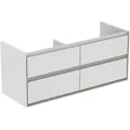 Produktbild: Ideal Standard Connect Air DoppelWaschtischunterschrank E0822B2 120x51,7x44cm, 4 Auszüge, weiß glänzend/weiß matt