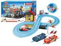 Produktbild: Carrera - 20063038 First Disney Pixar Cars - Power Duell Autorennbahn I 2,4m Rennstrecke I 2 ferngesteuerte Autos mit Lightning McQueen & Jackson Storm I Geschenke zu Ostern