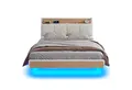 Produktbild: KIMENICH Polsterbett mit USB Ladefunktion und LED-Beleuchtung, Schwebender visueller Effekt (1-tlg., Ohne Matratze), Jugendbett Bettgestell 140x200cm