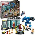 Produktbild: LEGO Marvel Iron Mans Labor: Halle der Rüstungen  - Superhelden Spielzeug mit einer Mech Figur, 5 Minifiguren inkl. Aldrich Killian - Avengers Ges... - Bunt