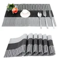 Produktbild: 6er Set Platzsets 30x45cm Platzdeckchen Rutschfest Abwaschbar Tischmatten PVC...