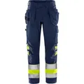 Produktbild: Fristads High Vis Green Handwerkerhose Kl. 1 2640 GPLU 131975 - warnschutz-gelb/marine - C152