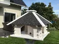 Produktbild: Deko-Shop-Hannusch Vogelhaus, Vogelhäuschen, Futterhaus V 20 Stein Weiss, Vogelhausständer:ohne Vogelhausständer, Solarbeleuchtung:ohne Solarbeleuchtung