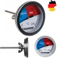 Produktbild: BBQ Grill Thermometer Edelstahl Analog Smoker Gasgrill Räucherofen Einbau Deckel