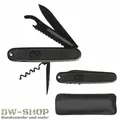 Produktbild: BUNDESWEHR TASCHENMESSER ALTE ART + TASCHE SCHWARZ BW MESSER JAGD ANGELN OUTDOOR