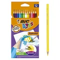 Produktbild: BIC Kids Aquacouleur Wasserfarben Stifte mit Aquarellfarbeffekt - verschiedene Farben, 12er Pack
