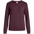 Produktbild: Vila Strickpullover Dünner Rundhals Strickpullover VIRIL VIRIL O-NECK L/S KNIT TOP - NOOS rot|schwarz XS (34)