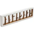 Produktbild: Design Delights Wandgarderobe, Natur, Weiß, Holz, Echtholz,Recyclingholz, Vintage, 80x22x12 cm, Garderobe, Garderobenleisten & Garderobenhaken