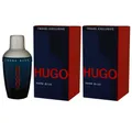 Produktbild: Hugo Boss Hugo Dark Blue Man - Men 2 x 75 ml Eau de Toilette EDT Set Herrenduft