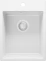 Produktbild: PRIMAGRAN Spülbecken Alles Weiß 38x50cm, Granitspüle 1 Becken + Ablauf-Set, Küchenspüle ab 40er Unterschrank - Riga S008