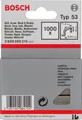 Produktbild: Bosch Feindrahtklammer Typ 53, 11,4 x 0,74 x 8 mm, 1000er-Pack, rostfrei 2609200215