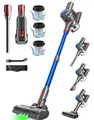 Produktbild: Ivormentico Akku Staubsauger Kabellos 50Mins/40KPA/450W, Akkustaubsauger mit Geen LED, Kabelloser Staubsauger mit Aufgerüstete Bodenbürste, Staubsauger Akku für Tierhaare, Blau